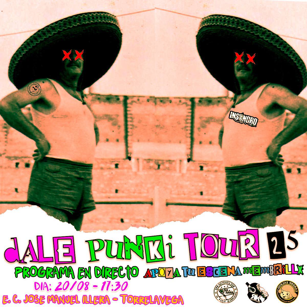 Mañana emitiremos en directo el episodio de Dale Punki Tour desde el Espacio Illera