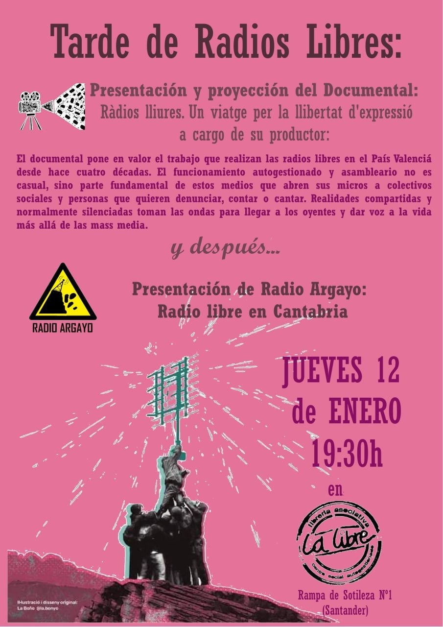 El jueves 12 de enero presentamos Radio Argayo en La Libre